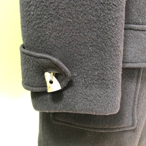 Burberry Women's Navy Blue Wool Duffle Coat w/ COA - Picture 9 of 14